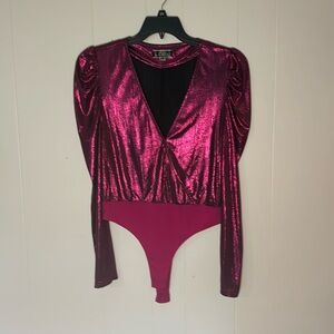 80s ladies!! Fuschia bodysuit